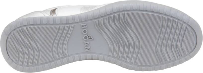 Hogan Gelamineerde leren vetersneakers White Dames