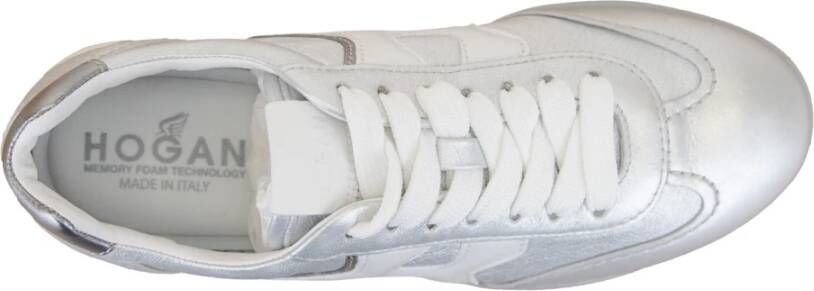 Hogan Gelamineerde leren vetersneakers White Dames