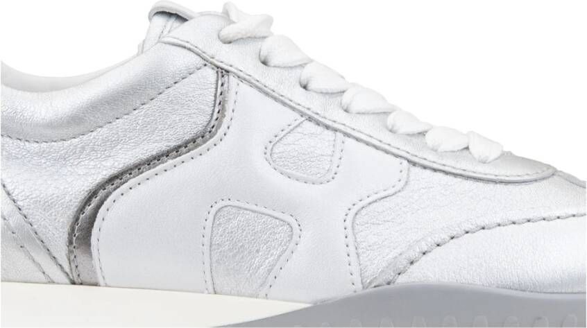 Hogan Gelamineerde leren vetersneakers White Dames