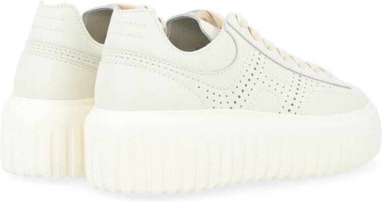 Hogan Gestreepte Geperforeerde Sneakers White Dames