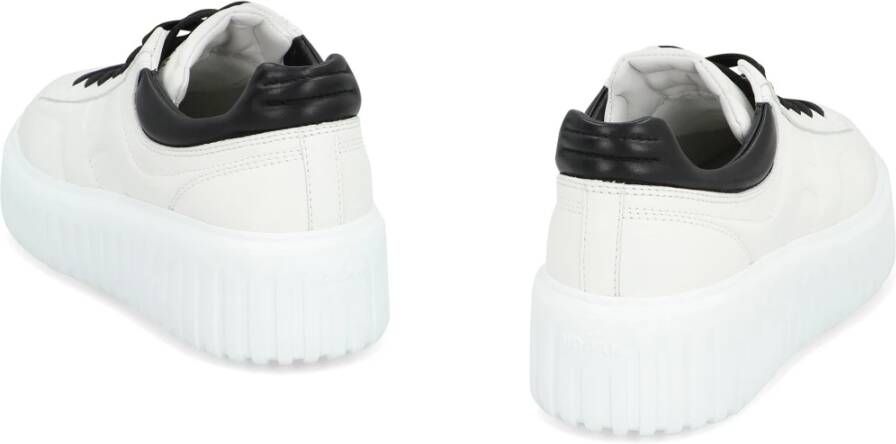 Hogan Gestreepte lage sneakers met leren inzet