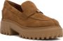 Hogan Gestreepte tabak rubber mocassin - Thumbnail 2