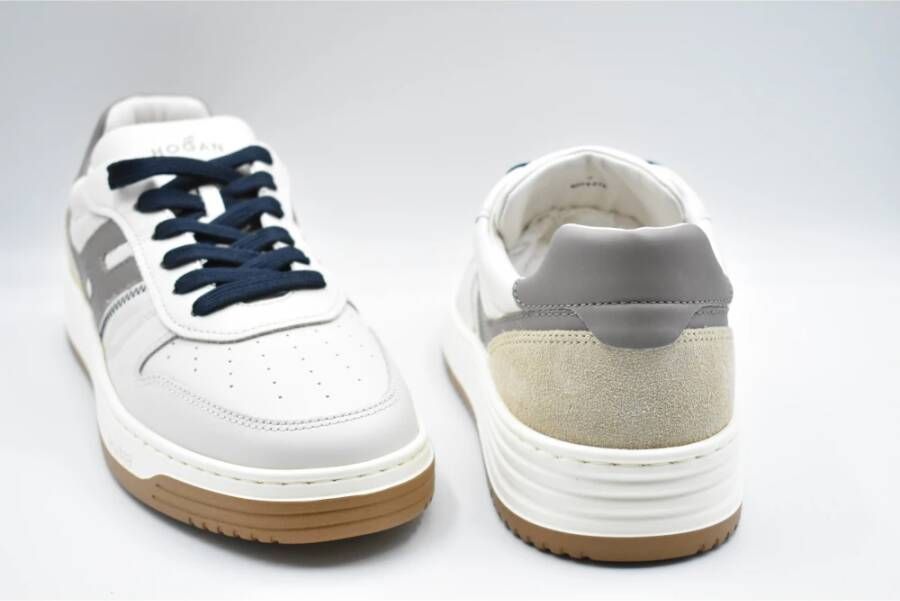 Hogan Geveterde Sneakers Grigio Panna