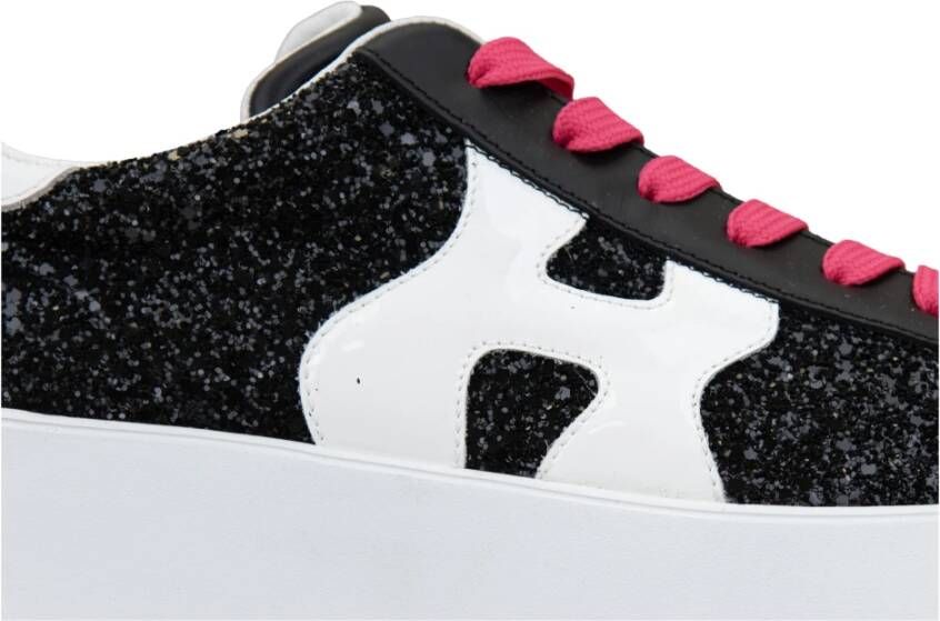 Hogan Glitter Veters Dames Sneakers Black Dames