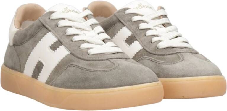 Hogan Grijze Leren Sneakers Gray Heren