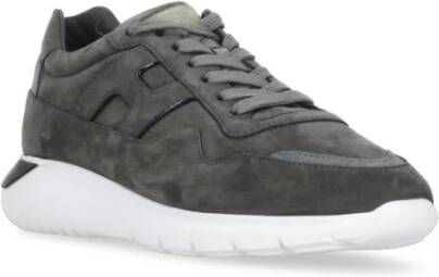 Hogan Leren Sneakers Gray Heren