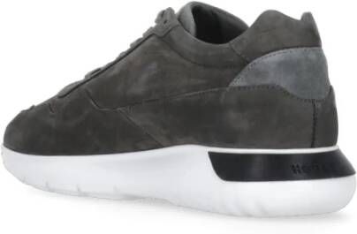 Hogan Leren Sneakers Gray Heren