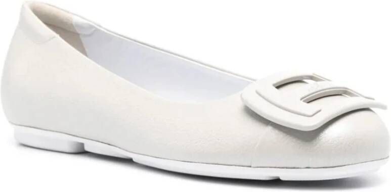 Hogan Grijze platte ballerina schoenen met glitterdetails Gray Dames
