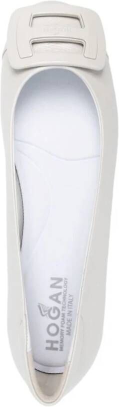 Hogan Grijze platte ballerina schoenen met glitterdetails Gray Dames