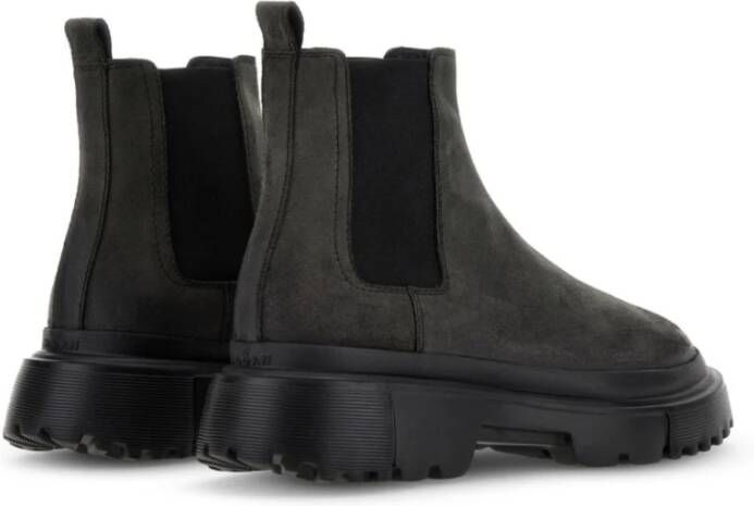 Hogan Grijze Suède Chelsea Boots