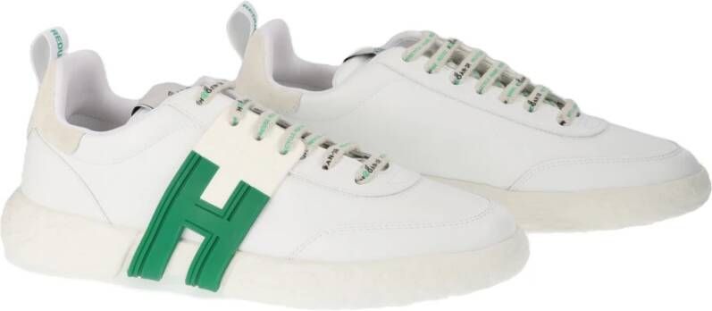 Hogan Groene Sneakers Regular Fit Geschikt voor Alle Temperaturen 100% Leer Green Heren