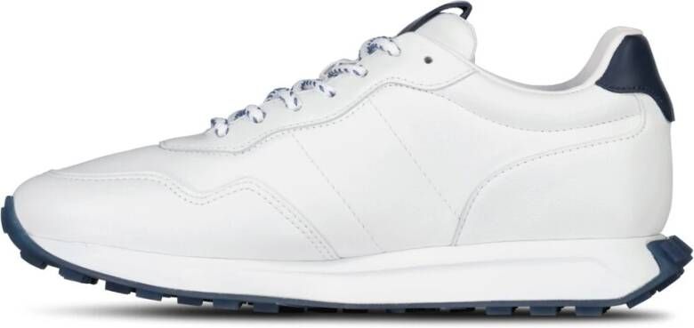 Hogan Witte Sneakers met Marineblauw Detail White Heren