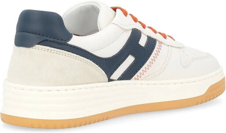 Hogan H630 Sneaker in wit blauw en oranje White Heren