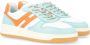 Hogan H630 Wit Blauw en Oranje Leren Sneaker Blue Dames - Thumbnail 2