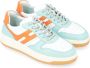 Hogan H630 Wit Blauw en Oranje Leren Sneaker Blue Dames - Thumbnail 3