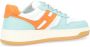 Hogan H630 Wit Blauw en Oranje Leren Sneaker Blue Dames - Thumbnail 5