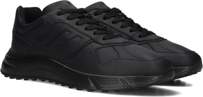 HOGAN Lage Sneakers Heren Hyperlight Allacciato H Maat: 42 Materiaal: Leer Kleur: Zwart - Foto 3