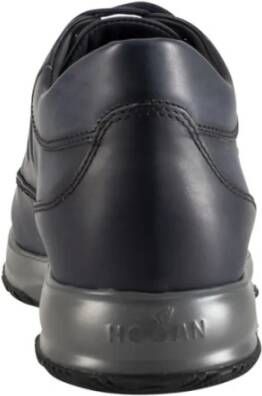 Hogan Casual Leren Sneakers met H-Detail Blue Heren
