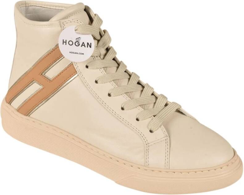 Hogan Hoge sneakers met veters Beige Dames