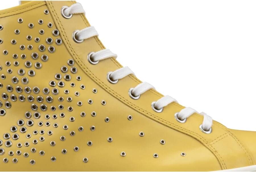 Hogan Hoge Top Leren Sneakers met Zilveren Metalen Details