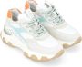 Hogan Hyperactive Leren Sneaker in Wit en Blauw Multicolor Dames - Thumbnail 3