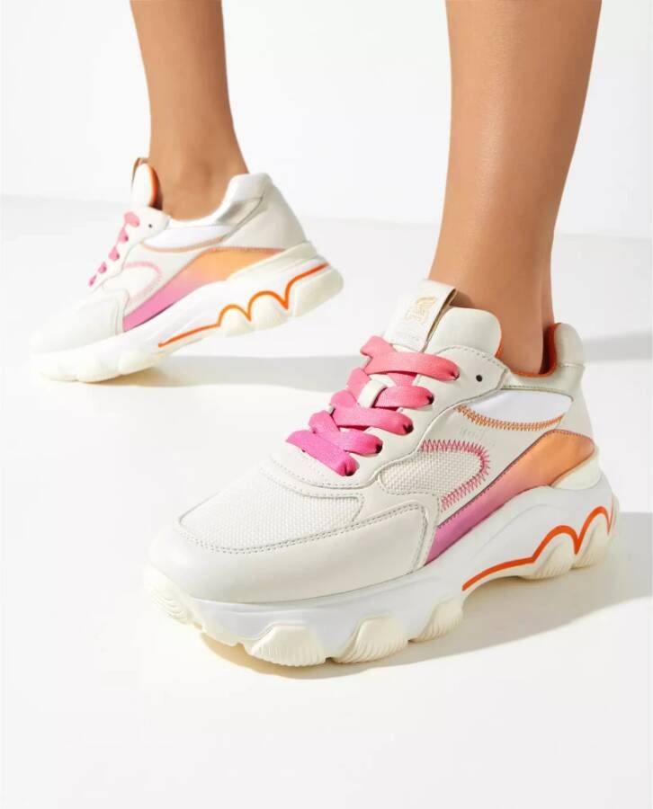 Hogan Hyperactive Sneakers in Off-White Leer