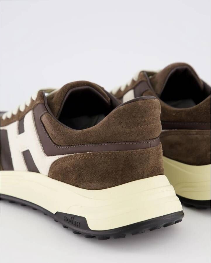 HOGAN Lage Sneakers Heren Hyperlight Allac Nuova H Maat: 39 5 Materiaal: Suède Kleur: Bruin - Foto 2