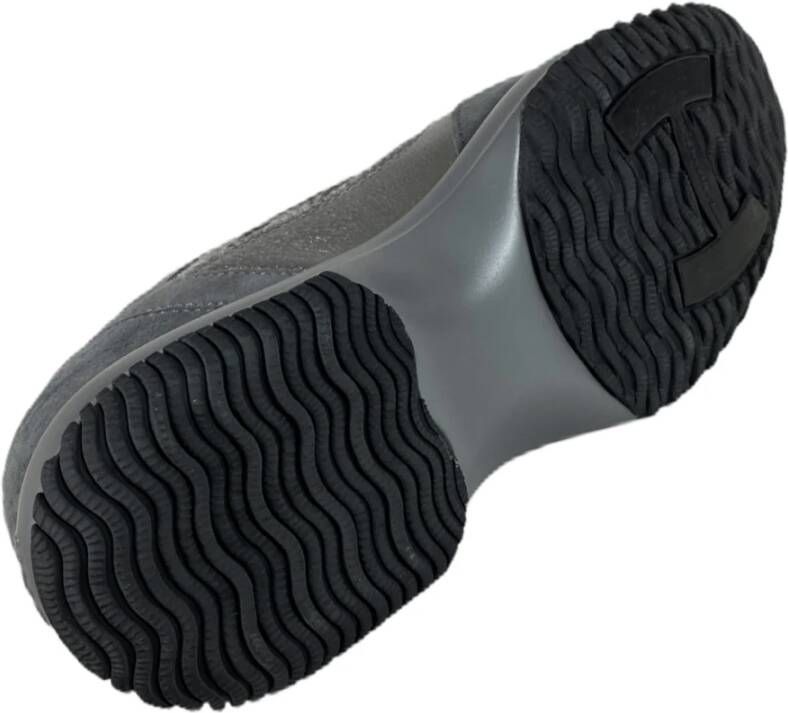 Hogan Interactieve 3D Suède Grijs Zilveren Schoenen