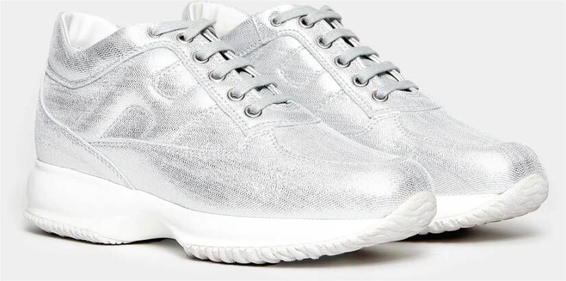 Hogan Zilveren Interactieve Sneakers voor Vrouwen White Dames