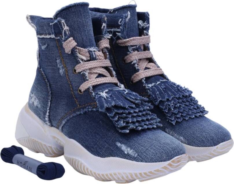 Hogan Interaction Denim High-Top Sneakers