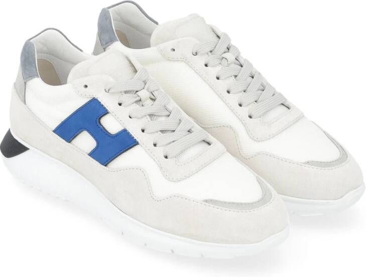 Hogan Interactive³ Sneaker in wit en blauw suède White Heren
