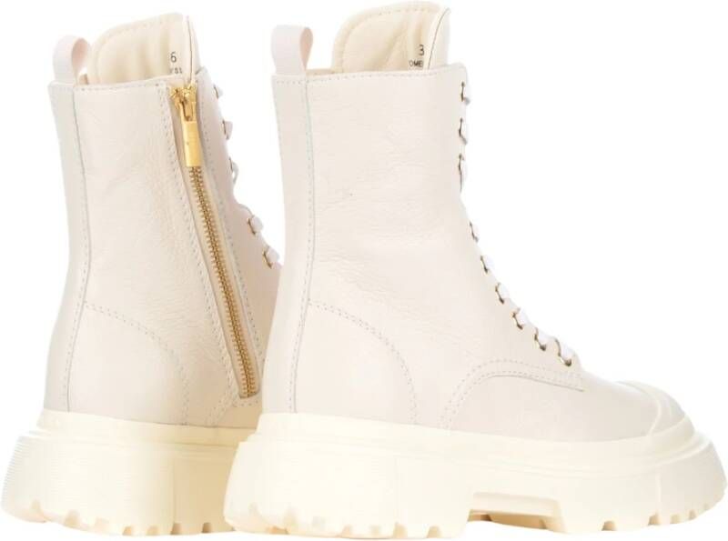 Hogan Lace-up Boots Beige Dames