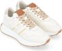 Hogan Ivoorleren sneakers met leren en gele details Beige Dames - Thumbnail 3