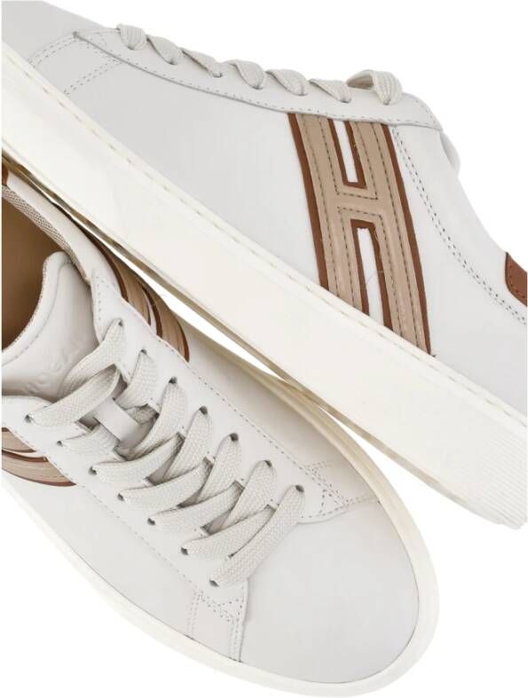 Hogan Ivoorleren Sneakers voor Vrouwen Beige Dames