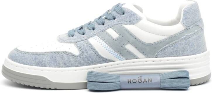 Hogan Jeans Stof Sneakers met Leren Details Multicolor Dames