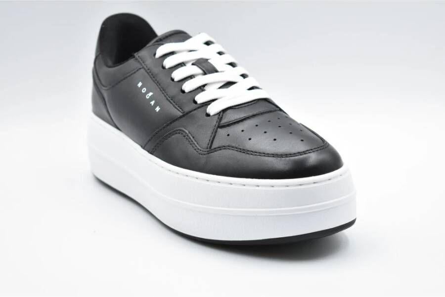 Hogan Zwarte Leren Sneakers voor Vrouwen Black Dames