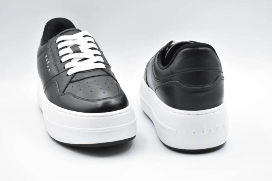 Hogan Zwarte Leren Sneakers voor Vrouwen Black Dames