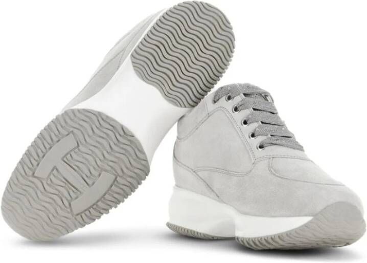 Hogan Kristalversierde Witte Sneakers