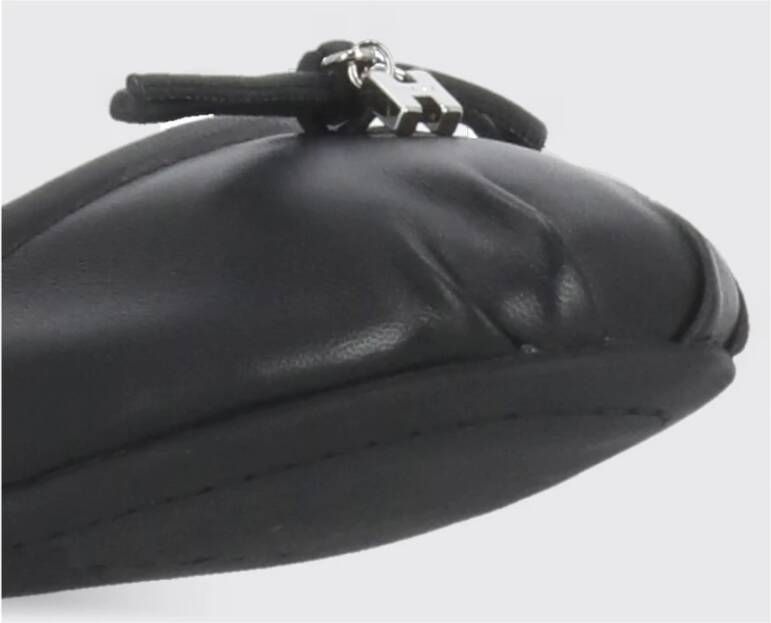 Hogan Leren ballerina`s met strikdetail