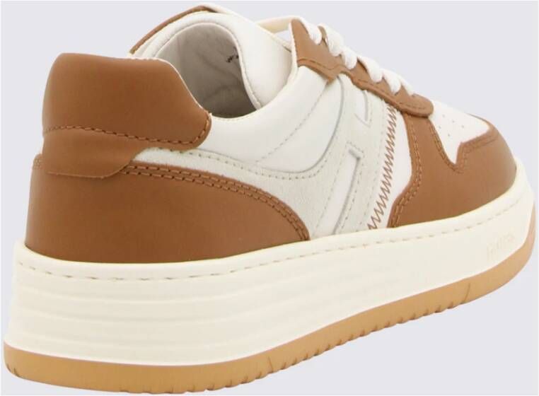 Hogan Leren Sneakers voor Dames Brown Dames