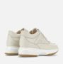 Hogan Leren damessneakers met zijdetail Beige Dames - Thumbnail 3
