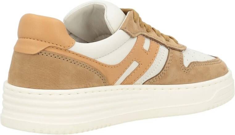 Hogan Leren en suède sneakers