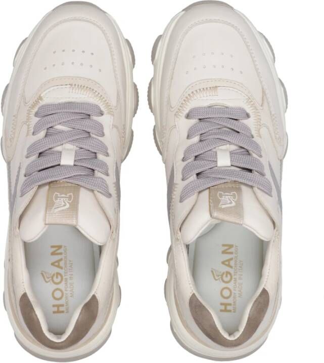 Hogan Leren Sneakers met Geheugenschuim Binnenzool Multicolor Dames
