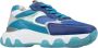 Hogan Leren Sneakers met Stoffen Inzetstukken Blue Dames - Thumbnail 2