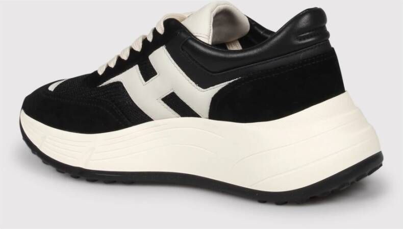Hogan Leren Sneakers met Suède Details
