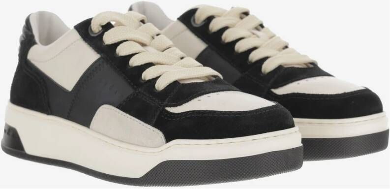 Hogan Leren Sneakers met Suède Inzetstukken Black Heren
