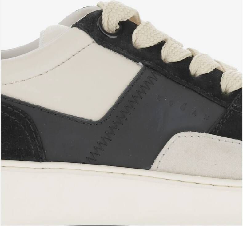 Hogan Leren Sneakers met Suède Inzetstukken Black Heren