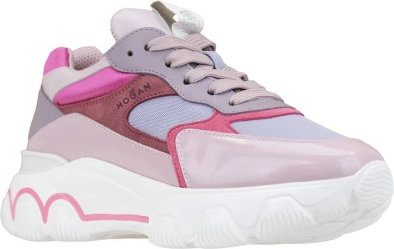 Hogan Leren Sneakers met Suède Inzetstukken Multicolor Dames