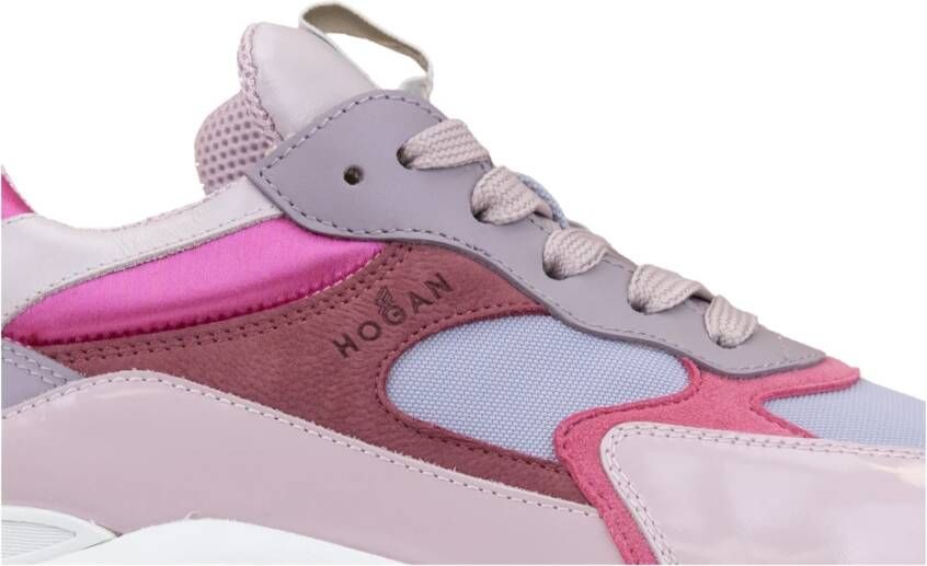 Hogan Leren Sneakers met Suède Inzetstukken Multicolor Dames
