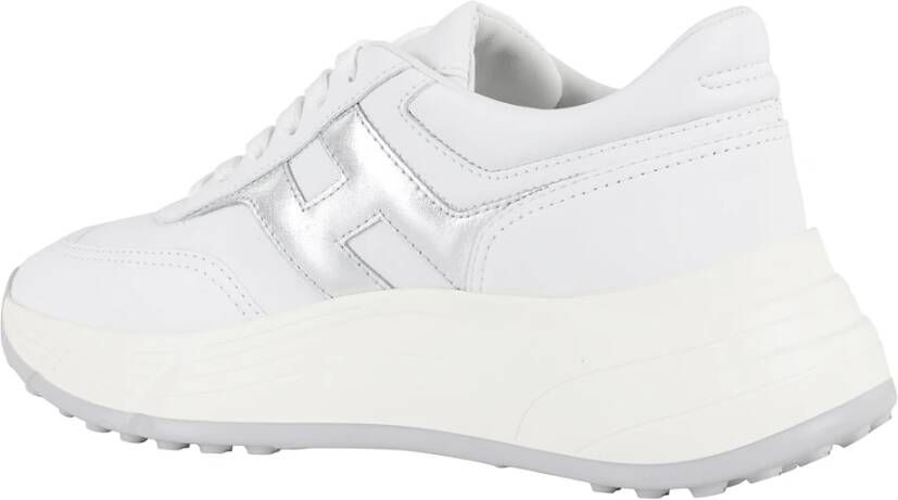 Hogan Leren Sneakers met Zilveren Detail